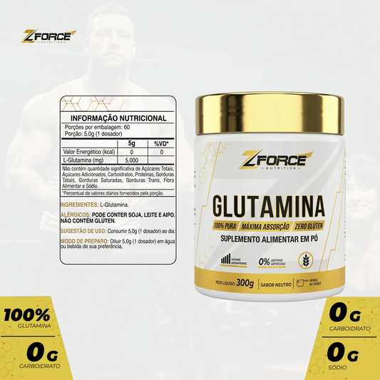 GLUTAMINA 100% PURA – 300G