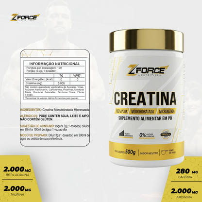 CREATINA MONOHIDRATADA 100% – 500G