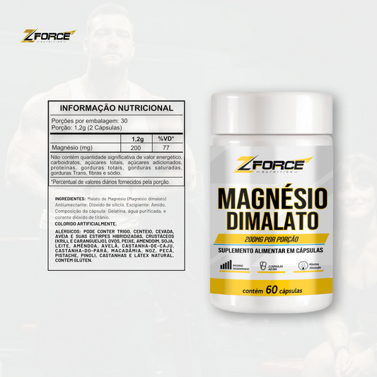 MAGNÉSIO DIMALATO | 60 CÁPSULAS